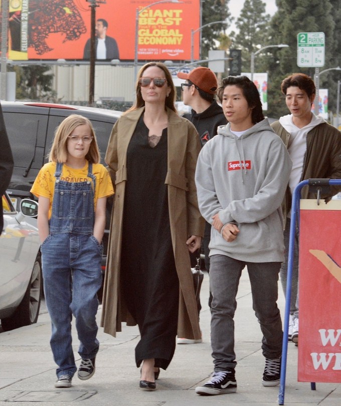 Angelina Jolie & Her Kids: Photos of Them on Outings Through the Years