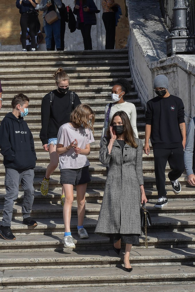 Angelina Jolie & Her Kids: Photos of Them on Outings Through the Years